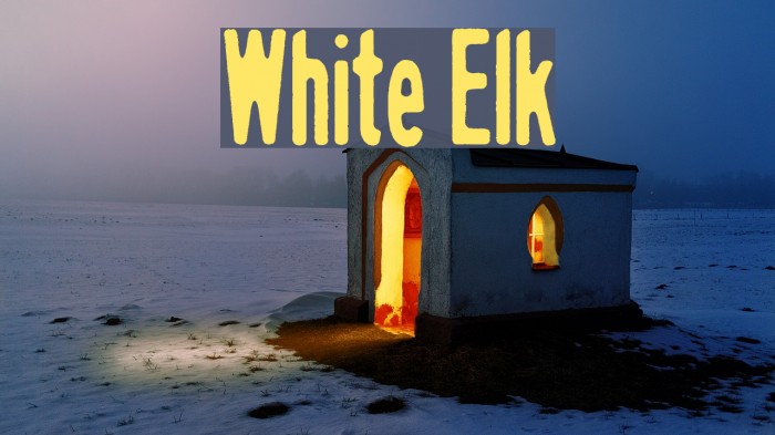White Elk Font examples