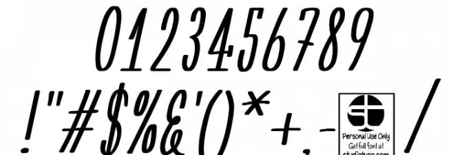 White Festive Bold Italic Demo Font OTHER CHARS