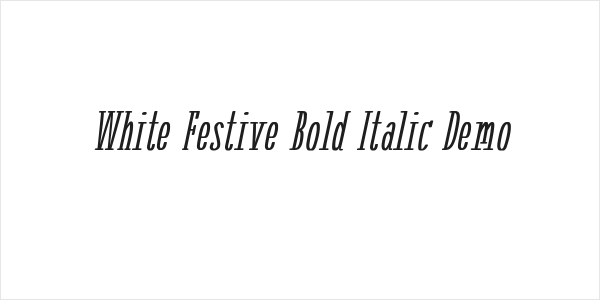 White Festive Bold Italic Demo Logo