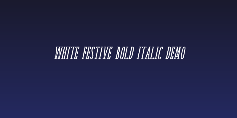 White Festive Bold Italic Demo Social Header