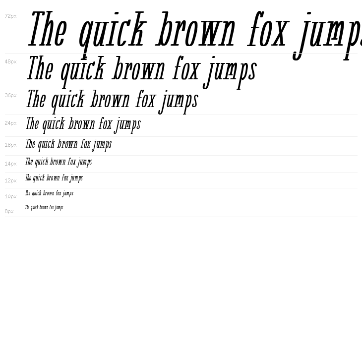 White Festive Bold Italic Demo Waterfall