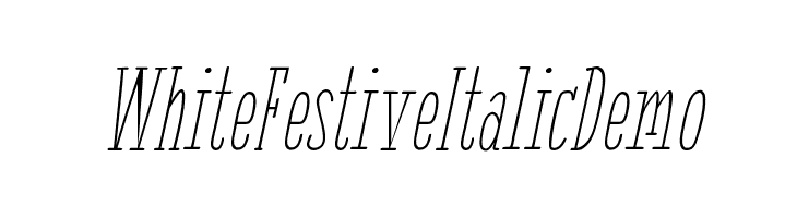 White Festive Italic Demo  免费字体下载