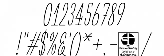 White Festive Italic Demo Font OTHER CHARS