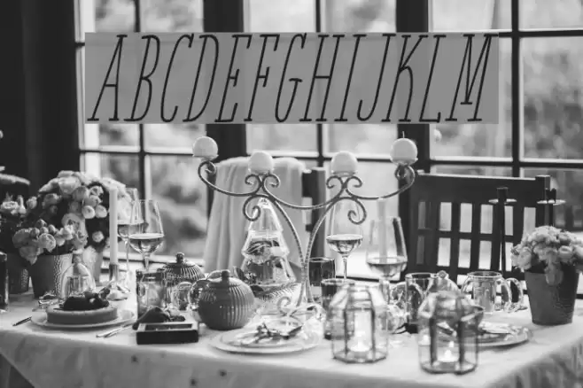 White Festive Italic Demo Font examples