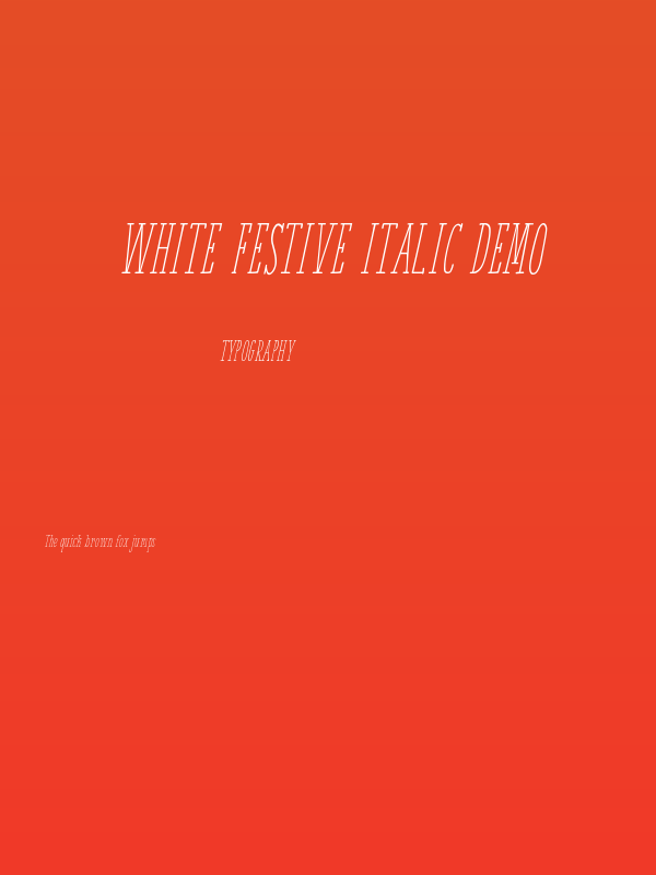 White Festive Italic Demo Poster