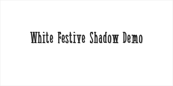 White Festive Shadow Demo Logo