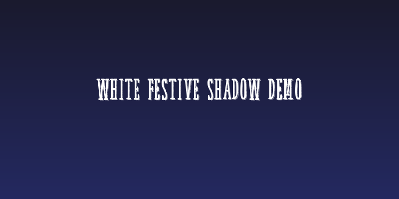 White Festive Shadow Demo Social Header