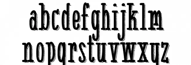 White Festive Shadow Demo Schriftart Kleinbuchstaben