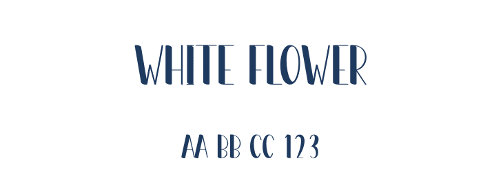 White Flower Font Preview