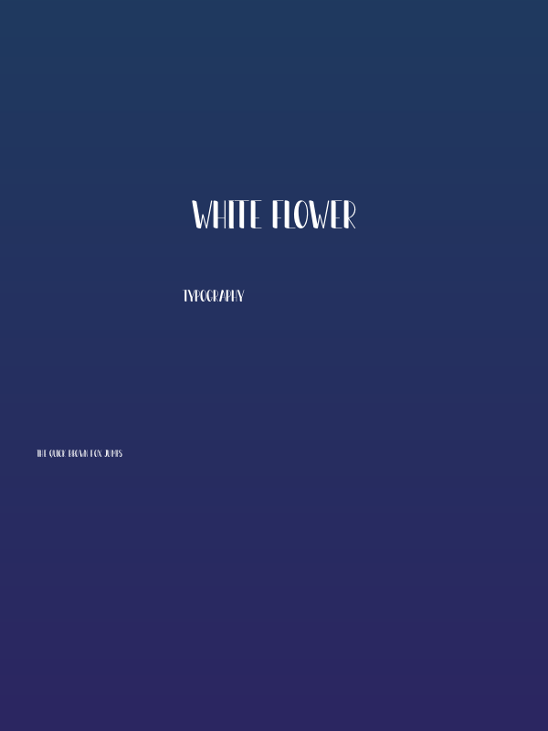 White Flower Poster