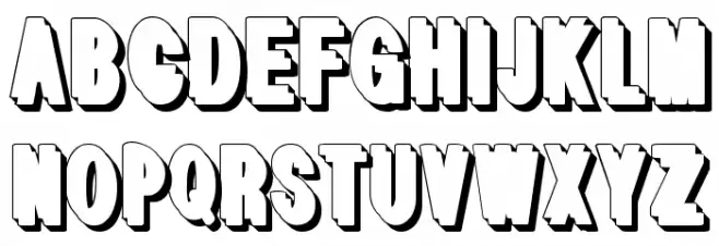 White Free Шрифта ВЕРХНИЙ