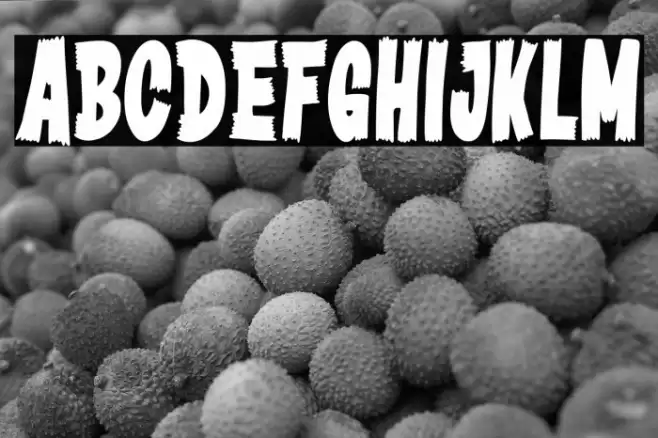 White Gorilla Schriftart examples