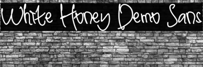 White Honey Demo Sans Font examples
