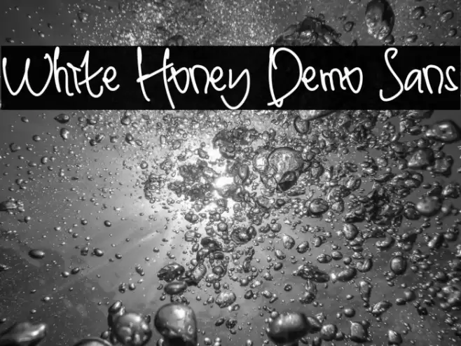 White Honey Demo Sans Font examples