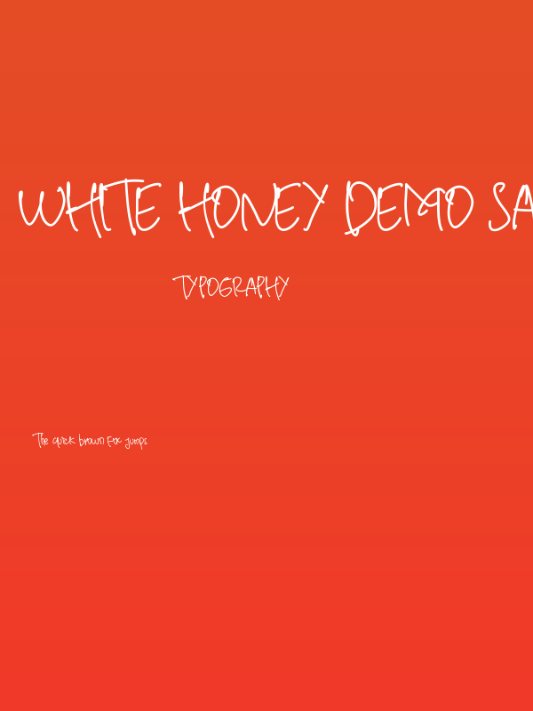 White Honey Demo Sans Poster