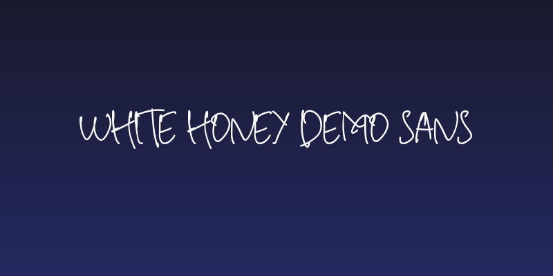 White Honey Demo Sans Social Header