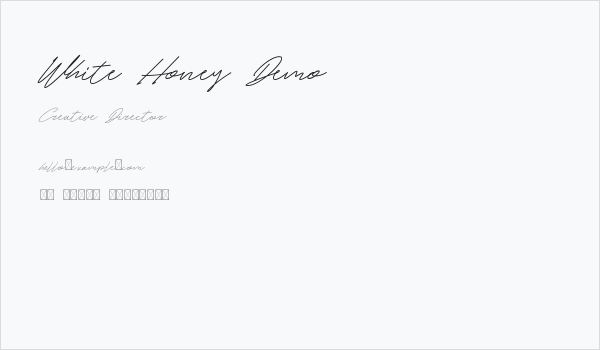 White Honey Demo Business Card