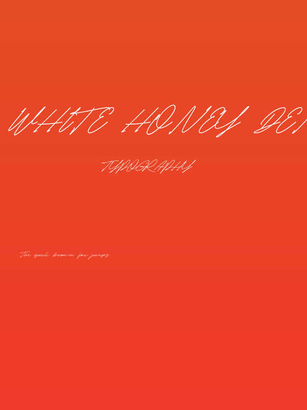 White Honey Demo Poster