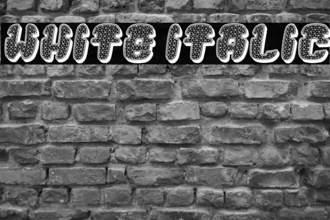 White Italic Font examples