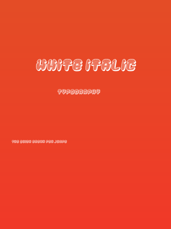 White Italic Poster