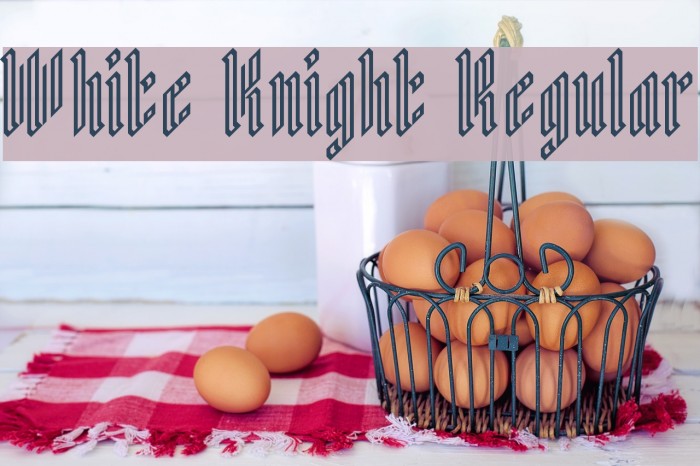 White Knight Regular Font examples