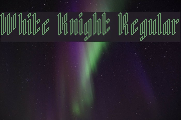White Knight Regular Font examples
