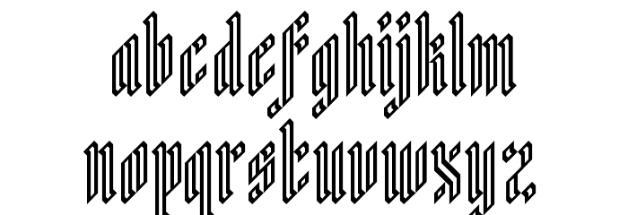 White Knight Regular Font LOWERCASE