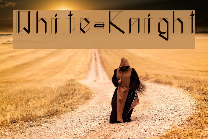 White-Knight Font examples