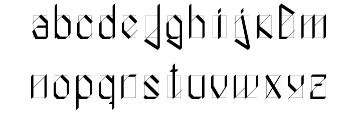 White-Knight Font LOWERCASE