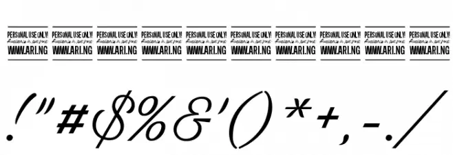 White Larch PERSONAL USE ONLY Polices AUTRES CHARS