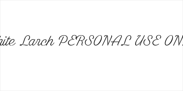 White Larch PERSONAL USE ONLY Logo