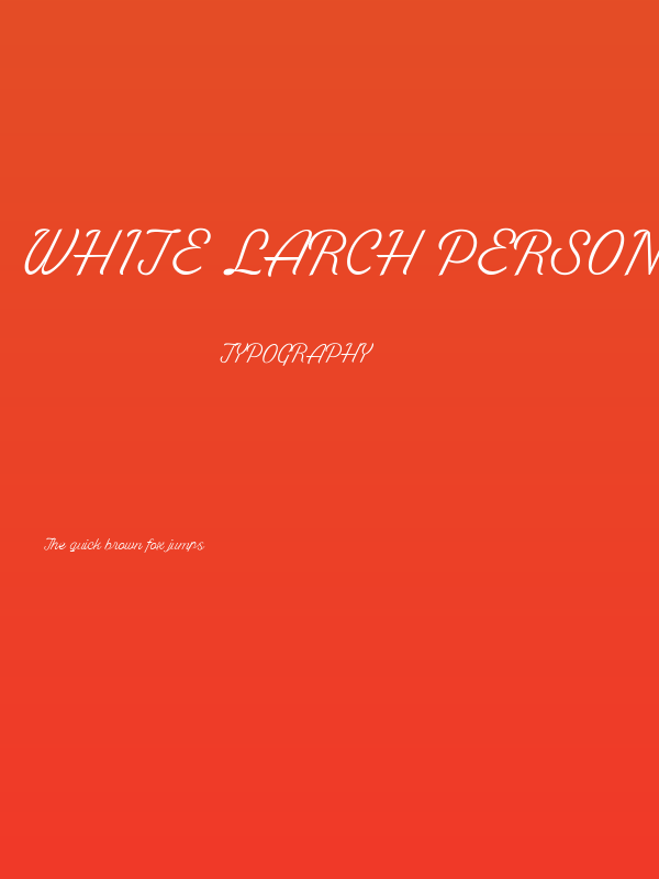White Larch PERSONAL USE ONLY Poster