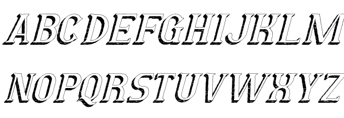 White Letters Demo Italic Font LOWERCASE