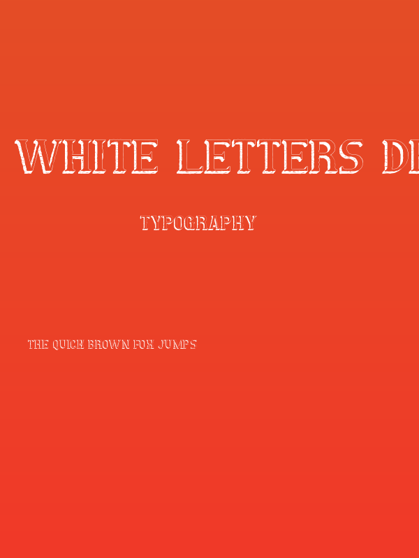White Letters Demo Poster