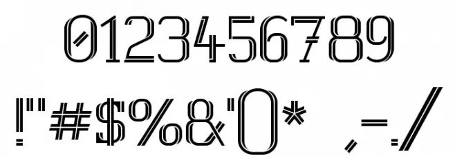 White Line Fever 1.00 Font OTHER CHARS