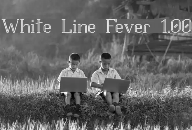 White Line Fever 1.00 Font examples