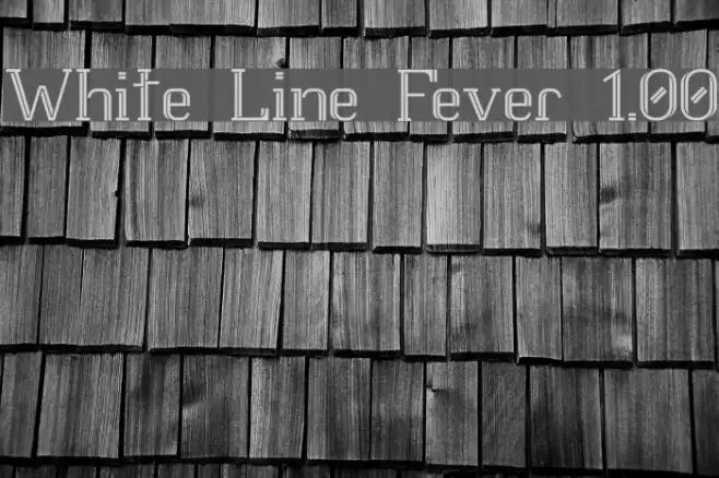 White Line Fever 1.00 Font examples