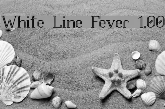 White Line Fever 1.00 Font examples