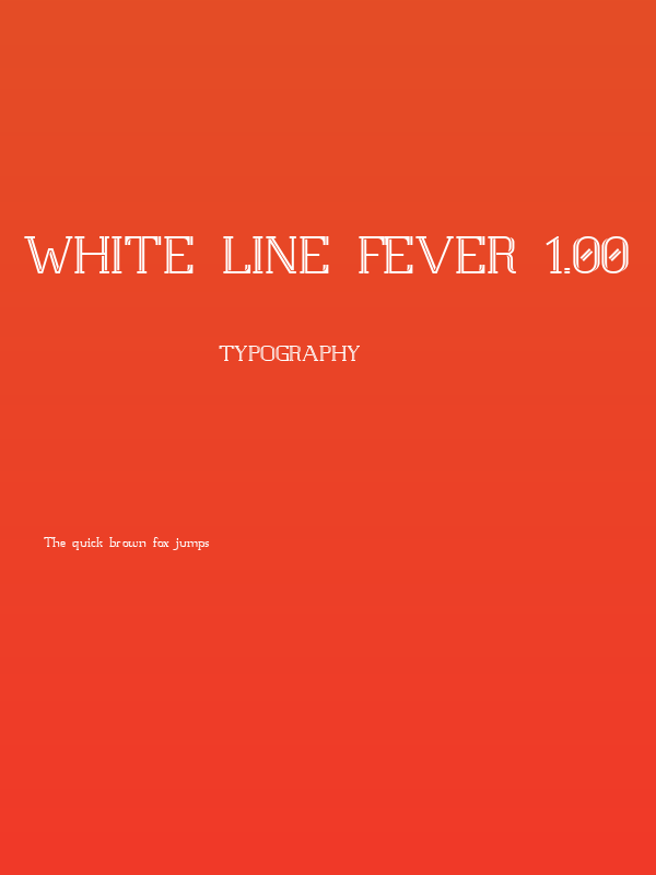 White Line Fever 1.00 Poster