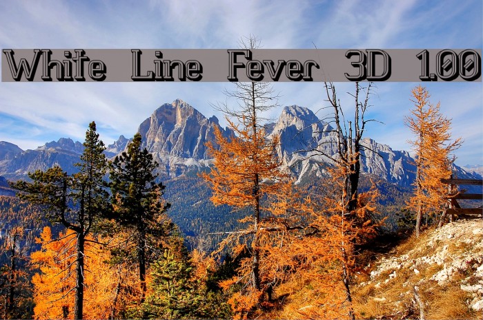 White Line Fever 3D 1.00 Font examples