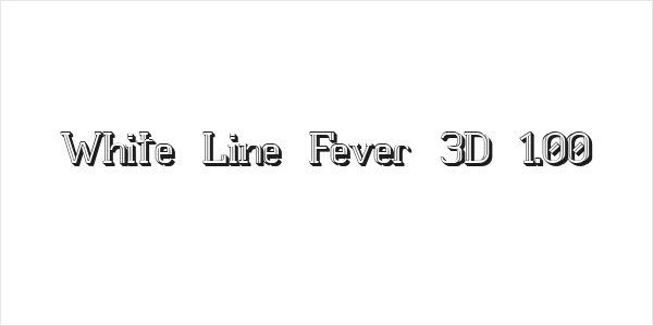 White Line Fever 3D 1.00 Logo