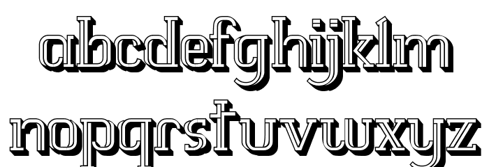 White Line Fever 3D 1.00 Font LOWERCASE