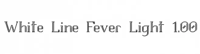 White Line Fever Light 1.00  नि: शुल्क फ़ॉन्ट्स डाउनलोड