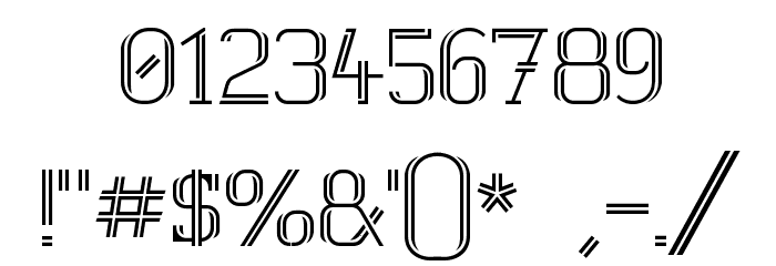 White Line Fever Light 1.00 Font OTHER CHARS