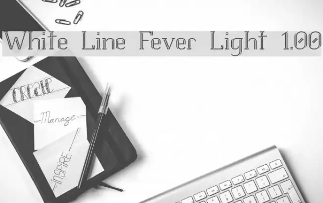 White Line Fever Light 1.00 Font examples