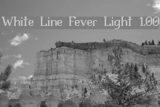 White Line Fever Light 1.00 Font examples