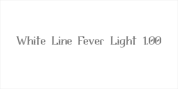 White Line Fever Light 1.00 Logo