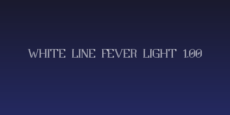 White Line Fever Light 1.00 Social Header