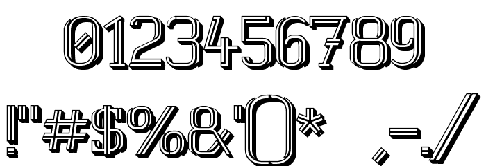 White Line Fever Light 3d 1.00 Font OTHER CHARS