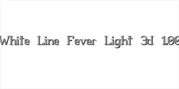 White Line Fever Light 3d 1.00 Logo